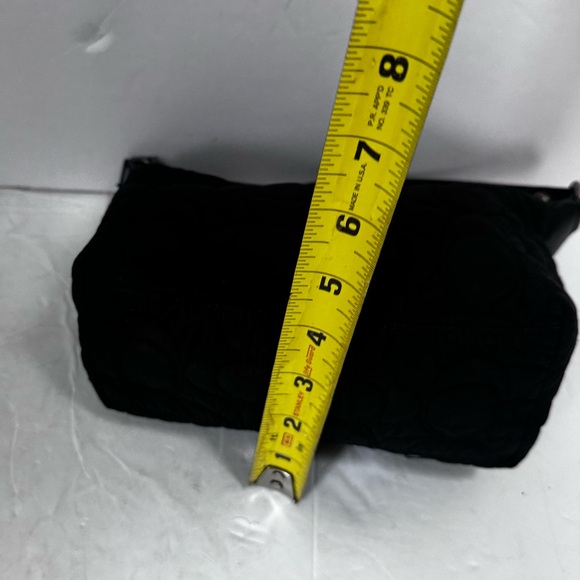 Coach Y2K Soho Quilted Mini Hobo Shoulder Bag Lather Nylon Wristlet Zipper Black - Picture 16 of 16